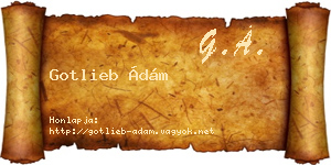Gotlieb Ádám névjegykártya